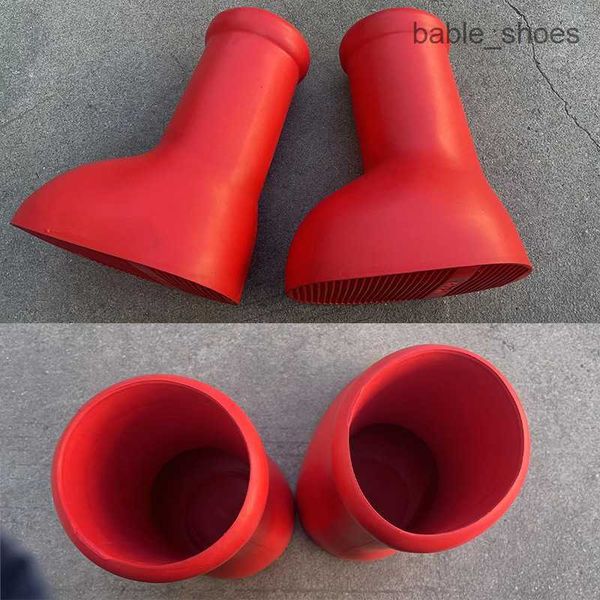 

children big red boots head rain 2022 high thick bottom round heads girls boys sneakers youth kid size 26-35, Black;grey