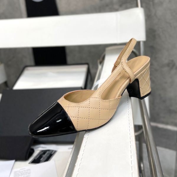 

Thick heel square head patchwork color all-match high heels back empty female sandals women's summer fashion beach shoes jelly casual sandals, Khaki