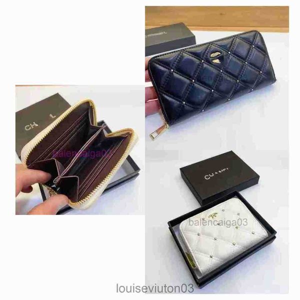 

designer channel bag long pink wallets leather card holders womens mens fashion small handbag large capacity mini zipper bag with brand box, Red;black