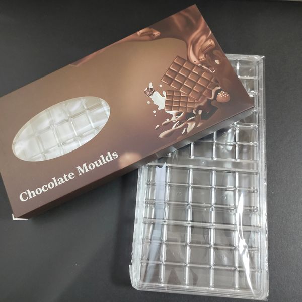 

chocolate mold baking moulds bar lattice transparent lattice hard plastic mould candy molds food grade mushroom bar moulds for one up packag