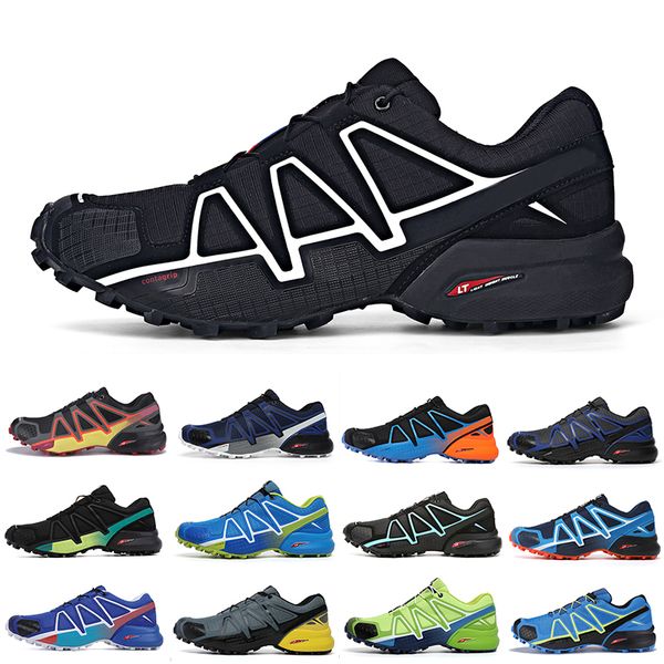 

2023 sports shoes for men women flat sneakers low pro speed cross 4 4s black grey green dark grey red navy blue orange mens casual trainers