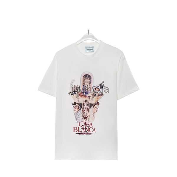 

mens t shirt casablanc shirt fashion summer short sleeves men's tees 100% cotton luxury brand designer casablanc t shirts us size s-xxl, White;black