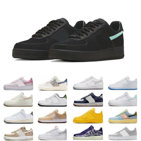 

2023 men women sneakers running shoes designer mens 1s low tiffany classics black pine green jade ice white paisley university gold red trai