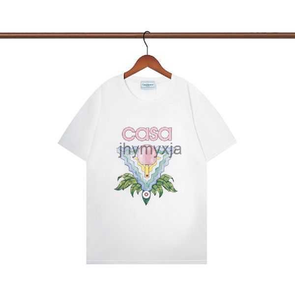 

mens t shirt casablanc shirt fashion summer short sleeves men's tees 100% cotton luxury brand designer casablanc t shirts us size s-xxl, White;black