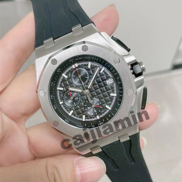 

calendar mens watch automatic watch watches 44mm diver sport movement wristwatch montre luxe, Slivery;golden