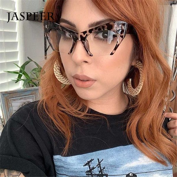 

fashion half-frame sunglasses jaspeer retro cat eye sunglasses women half frames female glasses gafas glasses prescription optical wear, White;black