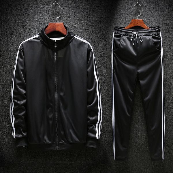

men's tracksuits european trend spring and autumn casual sweater round neck youth slim sports longsleeved suit 230424, Gray