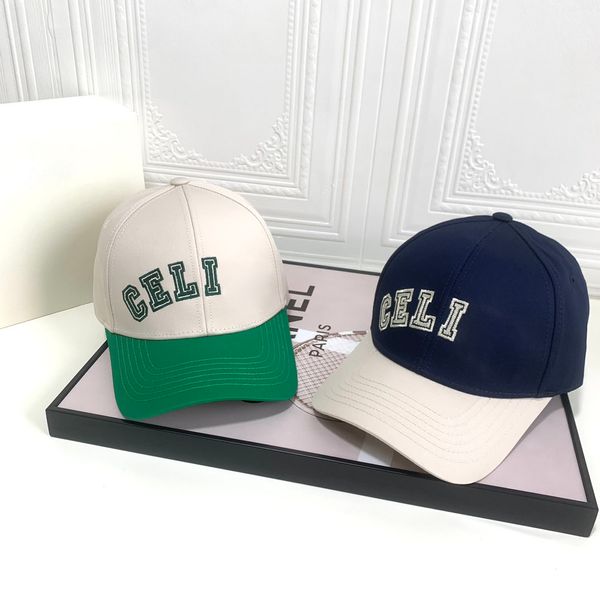 

women's sports designer ball cap men's vacation travel letter embroidery sun protection dual color panel casquette, Blue;gray