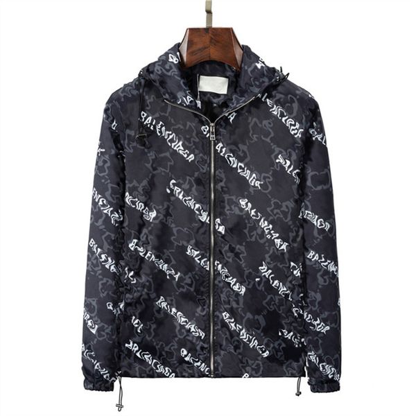 

2023 fashion brand letter printing printing jackets autumn men's outerwear designer coats casual jacket zipper hoodie windbreaker sweat, Black;brown