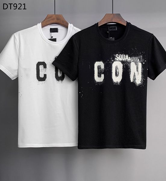 

nwt men t-shirt designer mens polo shirt d2 dsq icon gg letter print dsquare men's t-shirts shorts o-neck short sleeve men shirts stre, White;black