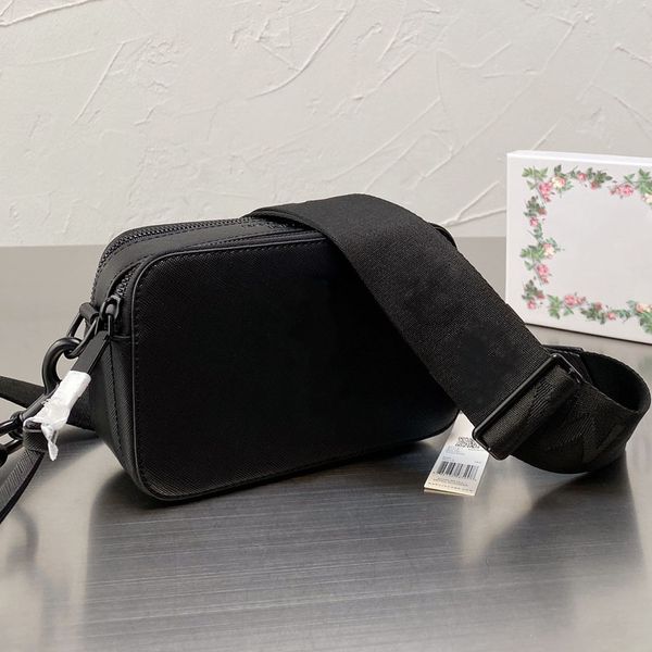 

snapsdesigners bag bag women crossbody camera bag leather double zip color matching casual wide strap shoulder bags, Silver