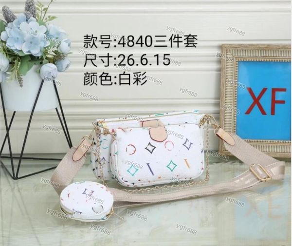 

new multi pochette women crossbody shoulder bags luxury designer handbags wallet fashion 3 pce/ set clutch backpack waist new
