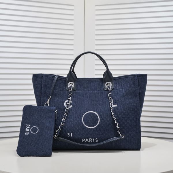 

7a beach bags luxury designer totes women new shopping handbags sliver logo embroidery brand