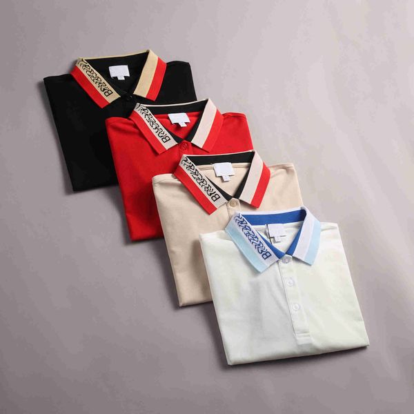 

2022designer fashion business clothing polo hugo embroidered collar details short sleeve polo shirt men's multi-color multi-colors tee, Black;brown