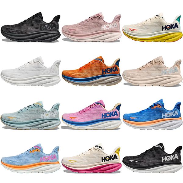 

hoka bondi 8 clifton 9 athletic shoes runner hokas carbon x2 triple black white light blue outdoor sports designer trainers lifestyle shock