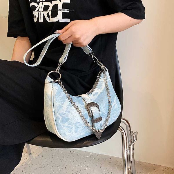 

totes 2022 brand denim armpit bags for women fashion purses and handbags luxury designer shoulder bag cute satchel crossbody bag