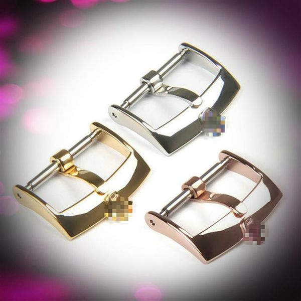 

new fashion watch accessories stainless steel material for rolex pin buckle belt buckle 16 18 20mm323o, Black;brown