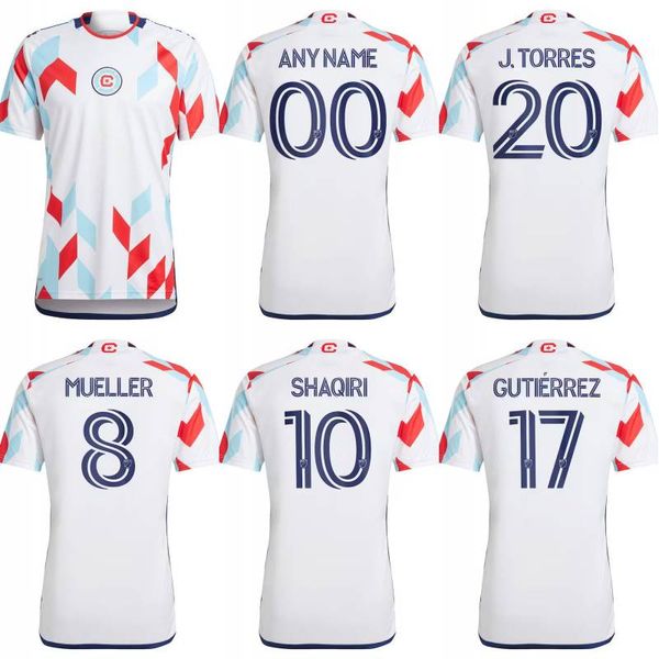 

2023 chicago fire soccer jerseys 23/24 #10 shaqiri mueller uniform mens #17 gutierrez j.torres football shirts, Black;yellow