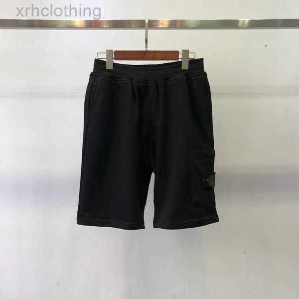 

men's shorts island summer new stone embroidery emblem side pocket sports capris loose fit 1 n4j7, White;black