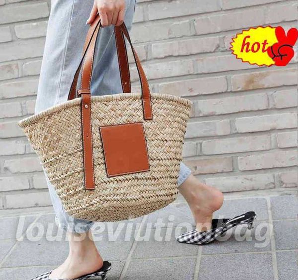 

beach bag casual rattan large capacity totes designer wicker woven women handbags summer beach bali straw bags lady travel big basket purse6