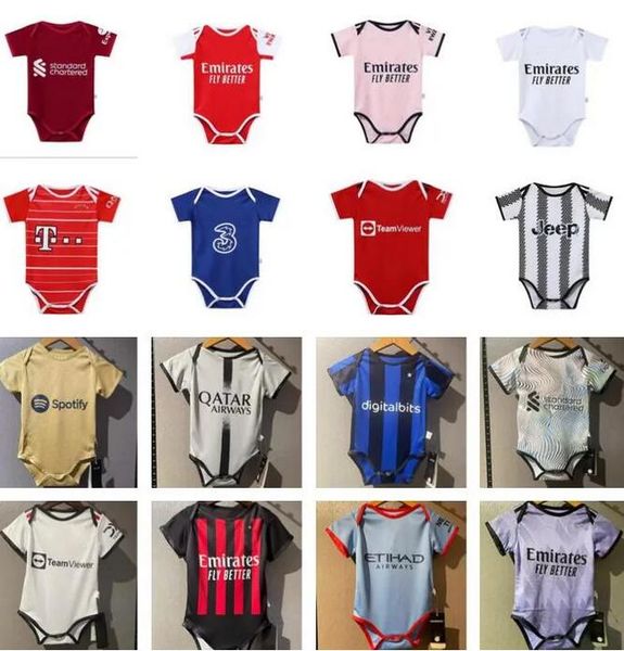 

2022 2023 6 to 18 months baby kit infant soccer jerseys kits 21 22 23 babys shirts jersey customized kids football uniforms, Black;yellow