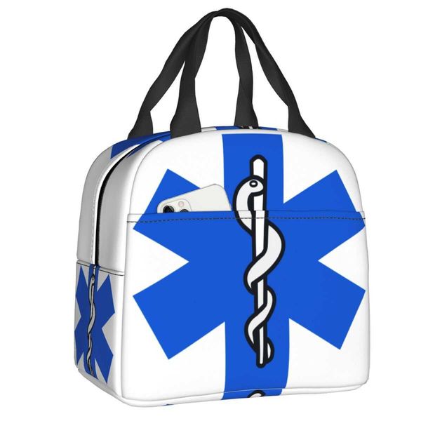 

ice packs/isothermic bags emt star of life insulated lunch bags women paramedic doctor ambulance resuable thermal cooler bento box kids scho