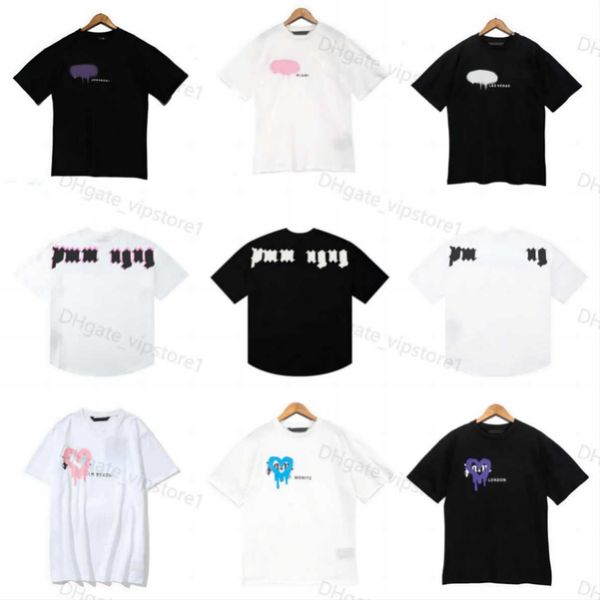 

summer pa men womens palm t shirt mans stylist tee guillotine bear palms printed short sleeve truncated bears angles tees angel tshirt hy7, White;black