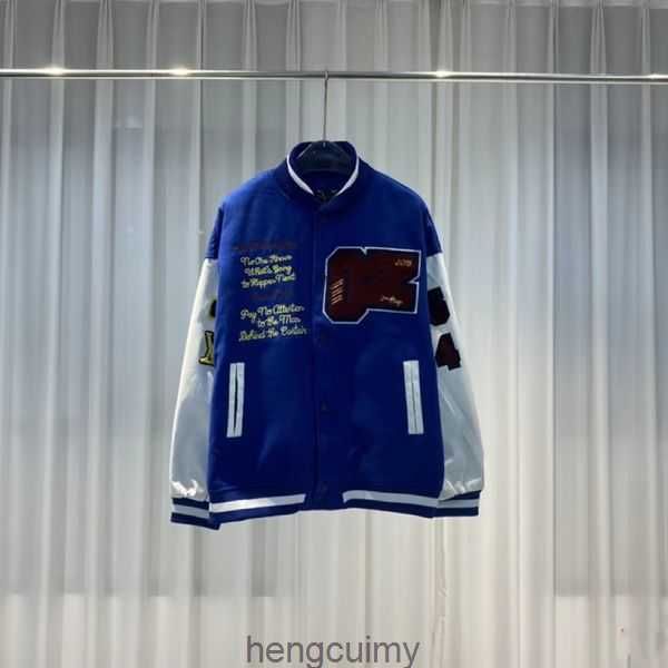 

europe mens designer jacket and brand america 2023 baseball jersey mens and womens embroidery loose couple baseball jacket student versatile, Black;brown