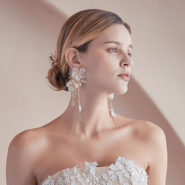 

wedding hairpin hair comb crystal leaf earrings prom bridal women elegant hair accessories, Silver