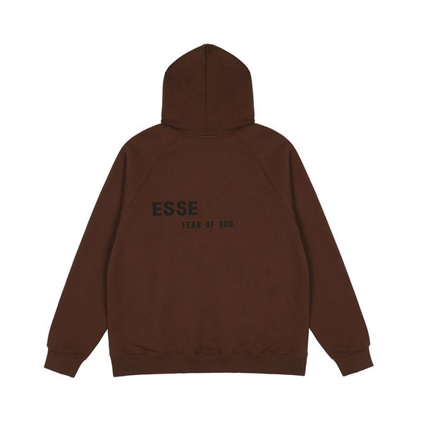 

ess designer warm hoody version pull-over hoodie mens women designers hoodies winter man clothing long sleeve pullover clothes sweatshirts, Black