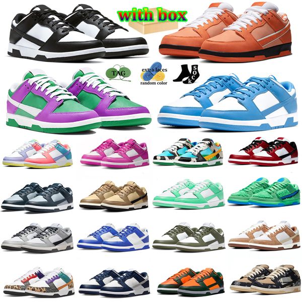 

panda pigeon running shoes men women designer sneakers orange lobster team red stadium green fuchsia midnight navy grey fog pink foam low ou