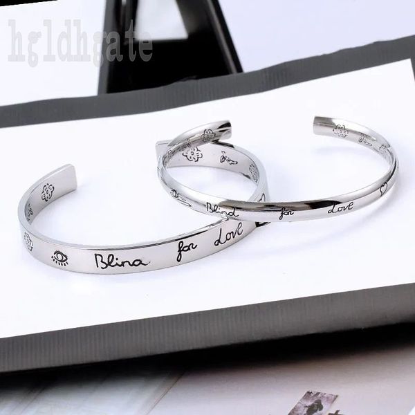 

heart bird designer bracelets letter mens bangle g double enamelled green stripes womens jewelry plated silver bracelet plated silver bright, Black