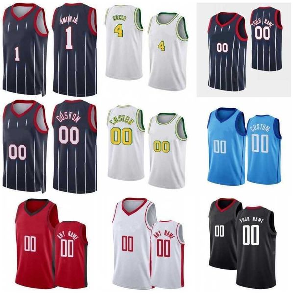 

4 jalen green custom basketball jerseys houstons jabari smith jr jersey 17 tari eason james 13 harden tyty 3 kevin porter eric gordon alpere, Black;red