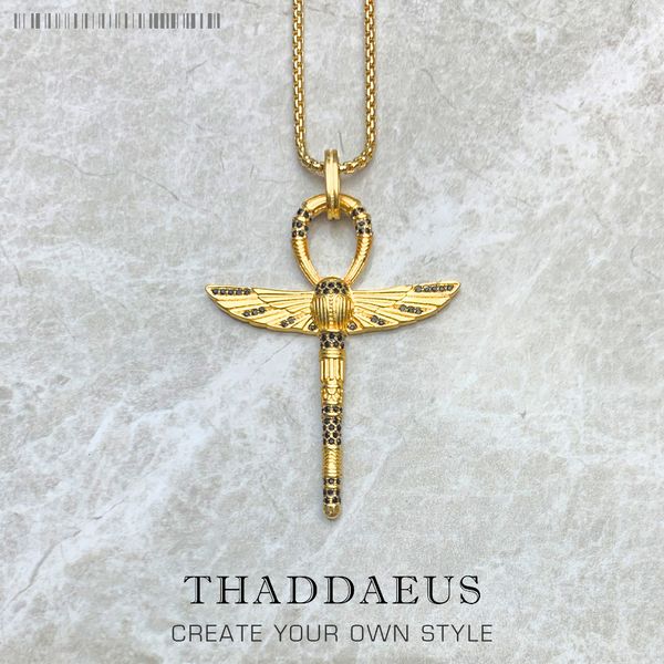 

pendant necklaces necklace cross of life ankh with scarab summer brand fine jewelry europe 925 sterling silver bijoux gift for women men 230