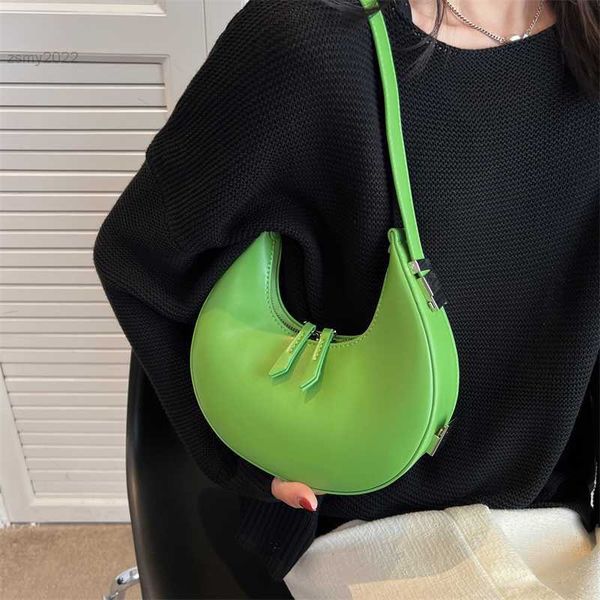

totes 2022 brand half moon bags for women shoulder bag fashion purses and handbags designer armpit bag cute clutch bag