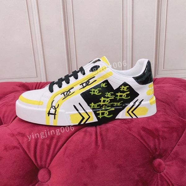 

new mens brand designer quality casual shoes travel leather lace-up sneaker fashion lady flat running trainers letters men gym sneakers, Black