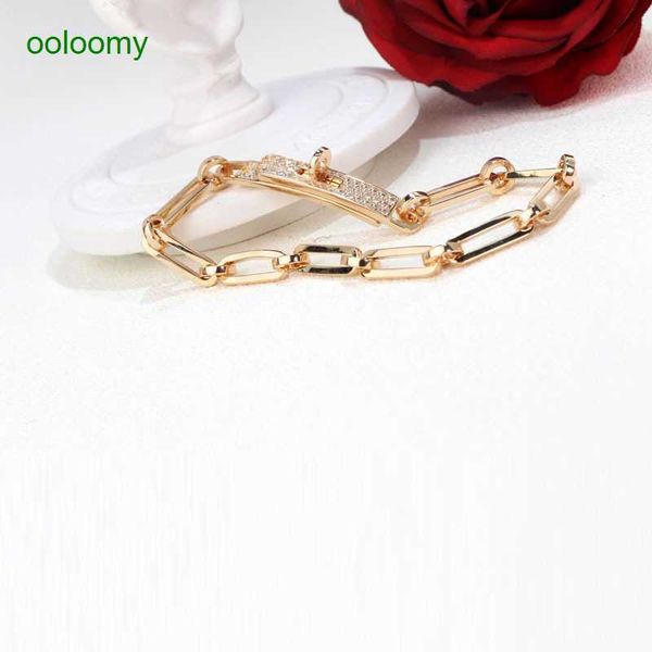 

hemres designer bracelet jewelry bracelet micro inlaid gold plated simple cool wind twisting ring buckle switch women's handwear nnnz, Black