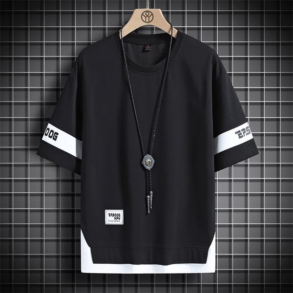 

men's t-shirts summer short sleeves harajuku korea fashion white black t shirt streetwear hip hop oversize t-shirt mens tees tshirt clo