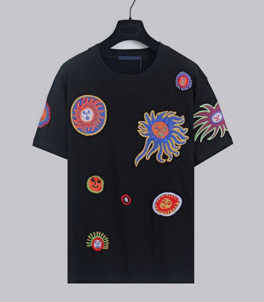 

men's plus tees & polos round neck embroidered and printed polar style summer wear with street pure cotton 212rf, Black;brown