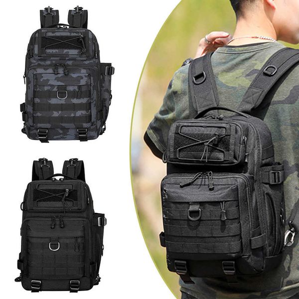 

outdoor bags large fishing tackle bag fish bait storage waterproof tactical backpack hunting camping single shoulder military pack chest bag