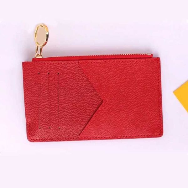

m82045 new designer card holders women pocket purse empreinte leather coin purse fashion lady zippy wallet 7 colors mini card wallets, Red;black