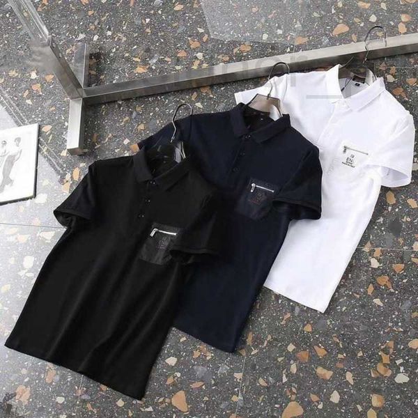 

men's polos fashion brand polo shirts pocket embroidery sweatshirt designer t shirt men women pullover tee business slim tshirt summer, White;black