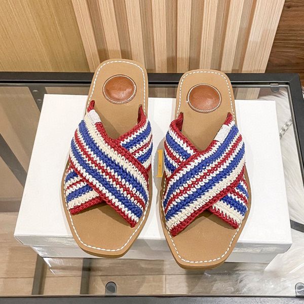 

designer sandals slippers women luxury summer fashion slides dfgdrg, Black