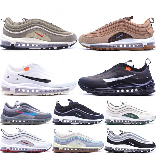 

97s men running shoes new designer coconut milk fossil black metallic silver blueberry cork teddy bear menta sail treeline outdoor sports sn