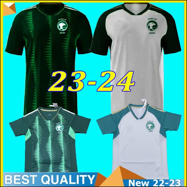 

23 24 saudi soccer jerseys national team home away salem al dawsari abudullah alhamddan firas albirakan arabia 2023 men kits football shirt, Black;yellow
