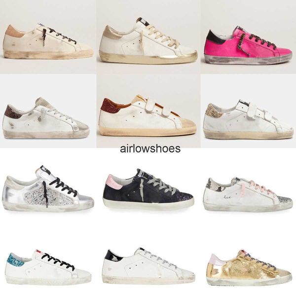 

designer shoes golden sneakers luxury women shoe pink trainers sequin classic white do-old dirty casual shoes, Black