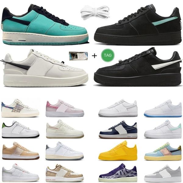 

running shoes designer mens 1s low sneakers tiffany ambush x black pine green jade ice white paisley university gold red men women trainers