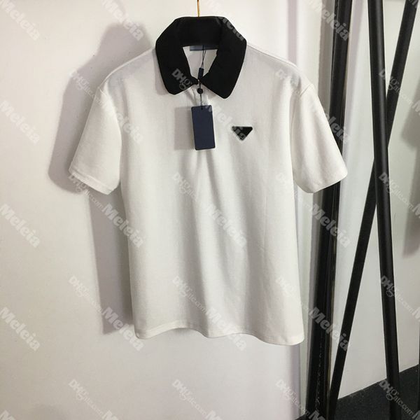 

patchwork polo neck tees white t shirts women cotton summer outdoor casual womens