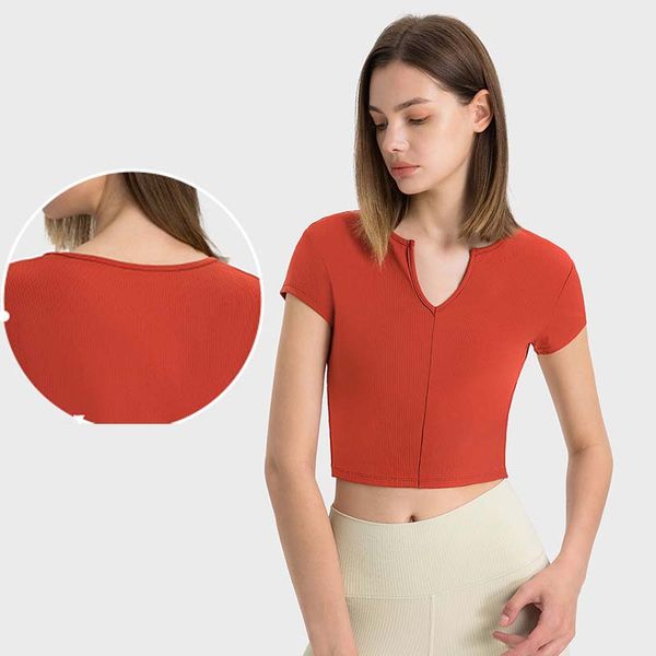 

v-neck short sleeve t-shirt collarbone design feeling sweet and spicy dew navel high waist short women's half sleeve small shirt, White