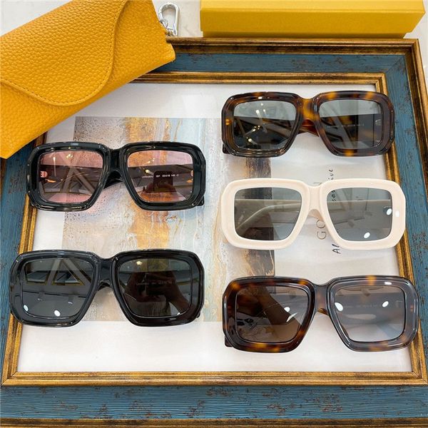 

designer sunglasses for womens 23ss fashion retro square sunglasses 40080u sunglasses with box, White;black